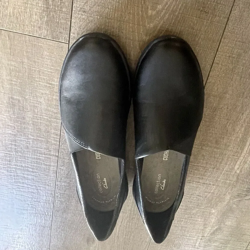 Clarks Kayleigh Loafers Slip On Comfort Black Leather Flats Women’s 9M/40 career